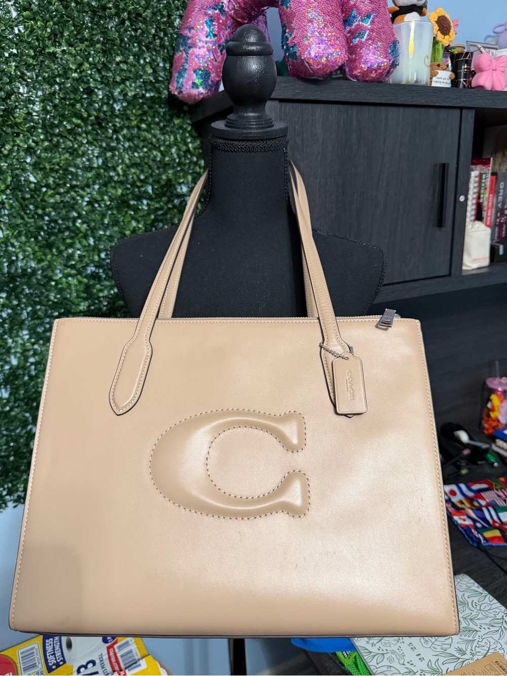 Coach Nina Tote in Light Beige